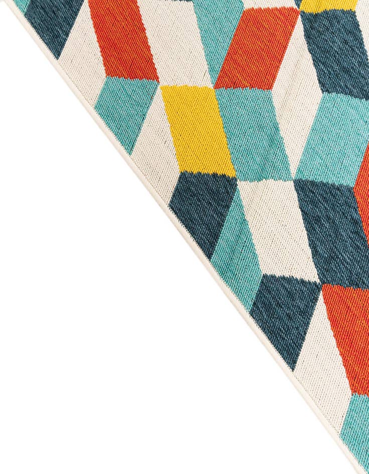 Detail image of 5' 3 x 7' 6 Washable Modern Indoor / Outdoor Rug