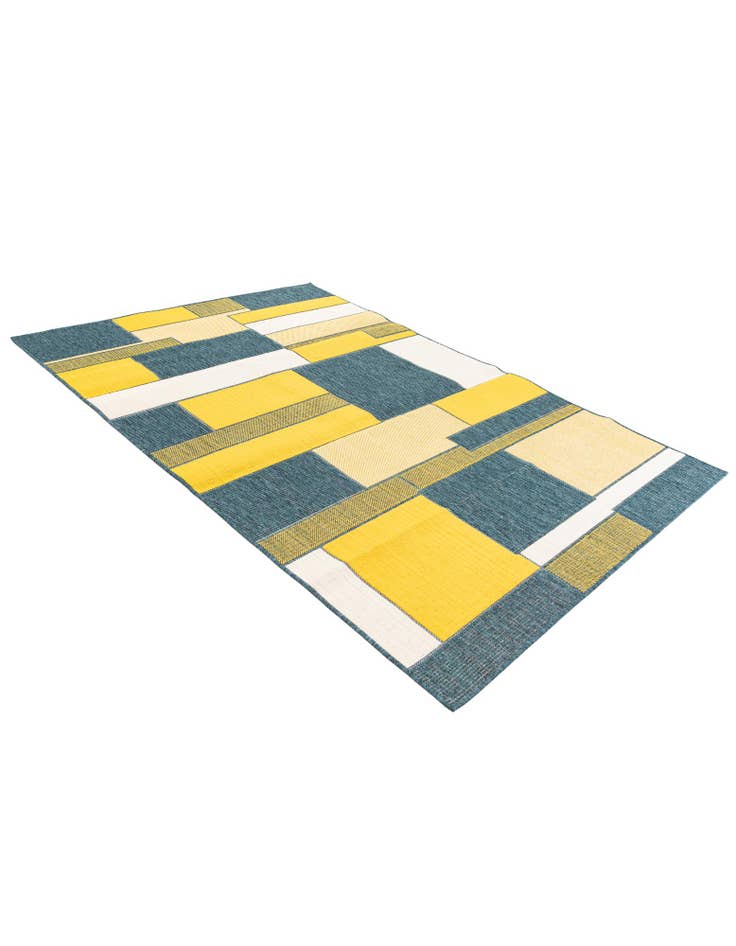 Detail image of 5' 3 x 7' 6  Washable Modern Indoor / Outdoor Rug