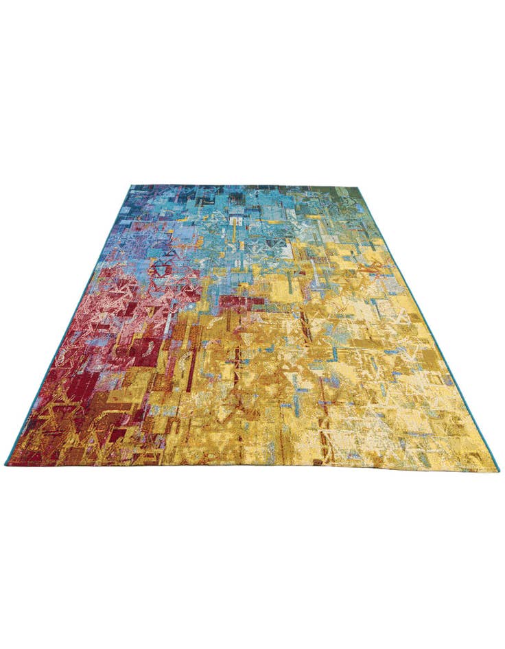 Detail image of 5' 2 x 8' Washable Modern Indoor / Outdoor Rug