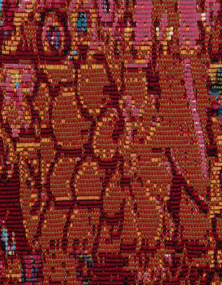 Detail image of 5' 2 x 7' 9  Washable Modern Indoor / Outdoor Rug