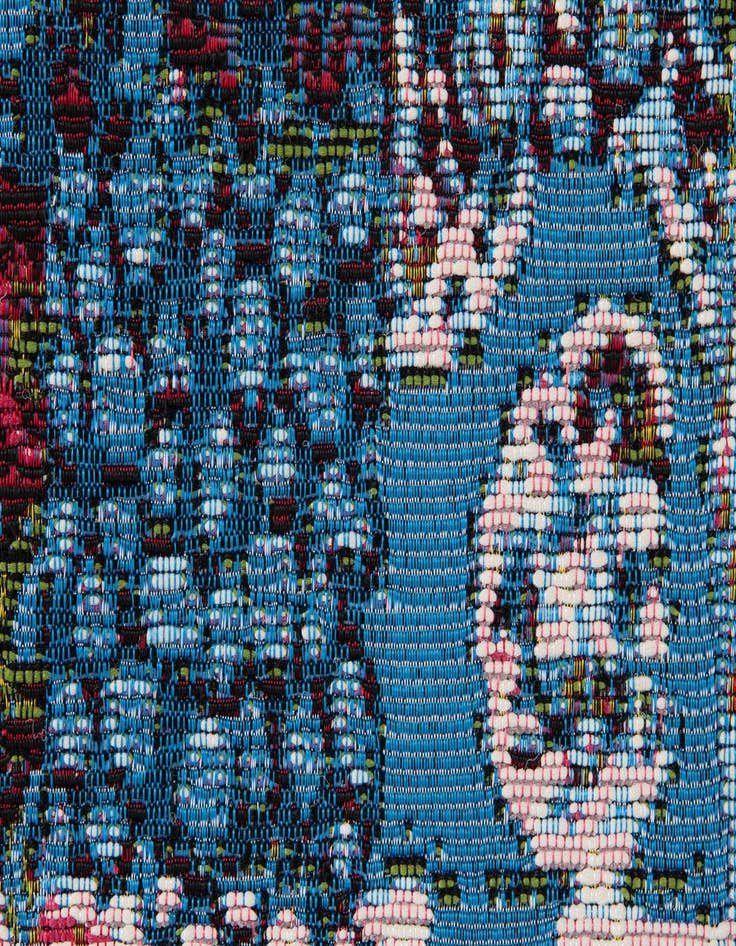 Detail image of 5' 2 x 7' 9  Washable Modern Indoor / Outdoor Rug