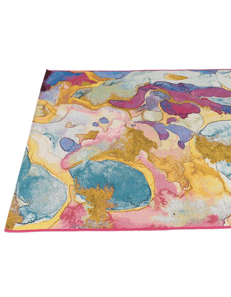 Detail image of 5' 3 x 8'  Washable Modern Indoor / Outdoor Rug