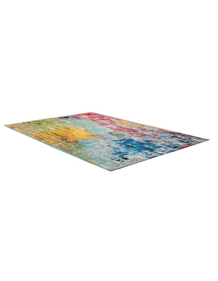 Detail image of 5' 3 x 7' 8  Washable Modern Indoor / Outdoor Rug