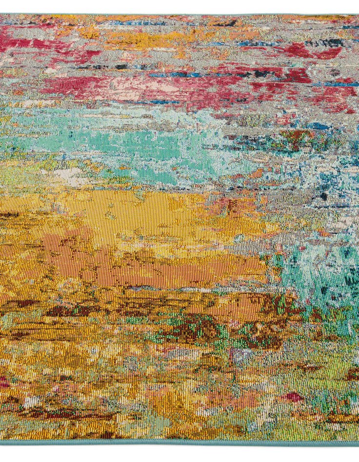 Detail image of 5' 3 x 7' 8  Washable Modern Indoor / Outdoor Rug