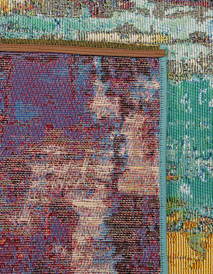 Detail image of 5' 3 x 7' 8  Washable Modern Indoor / Outdoor Rug