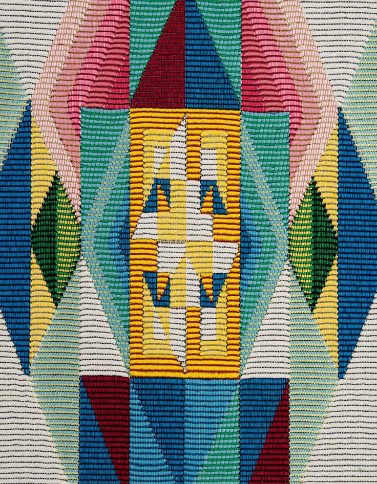 Detail image of 5' 4 x 7' 8  Washable Modern Indoor / Outdoor Rug