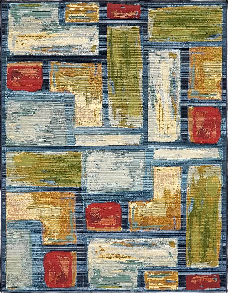 Detail image of 4' x 6' Easy-Clean Modern Indoor / Outdoor Rug