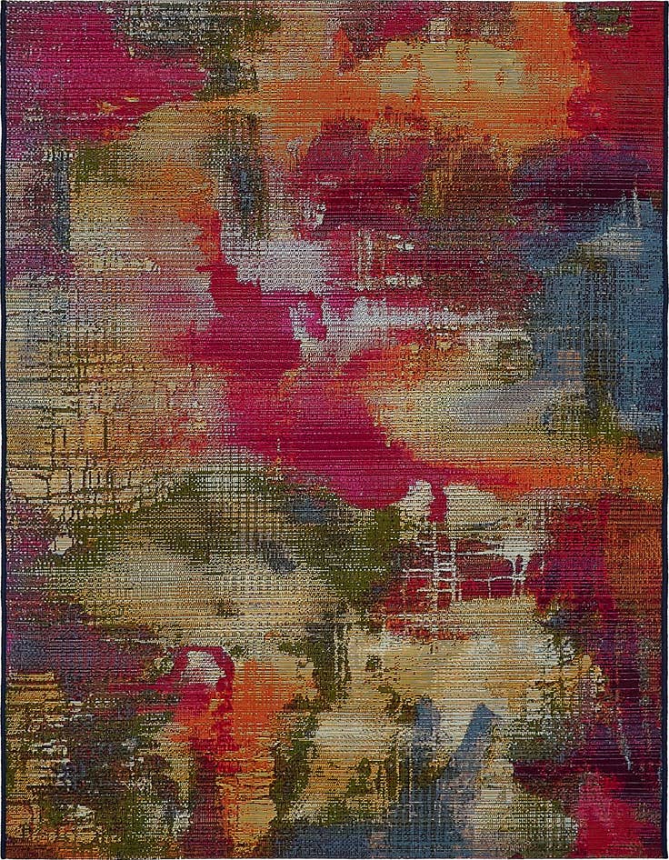 Detail image of 4' x 6' Easy-Clean Modern Indoor / Outdoor Rug