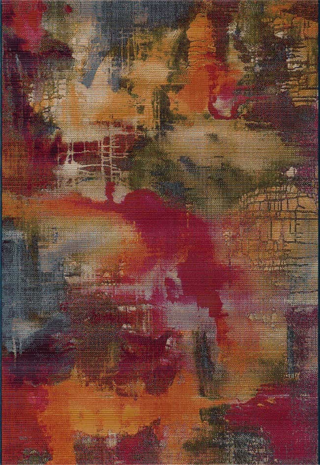 Detail image of 5' 3 x 8' Easy-Clean Modern Indoor / Outdoor Rug