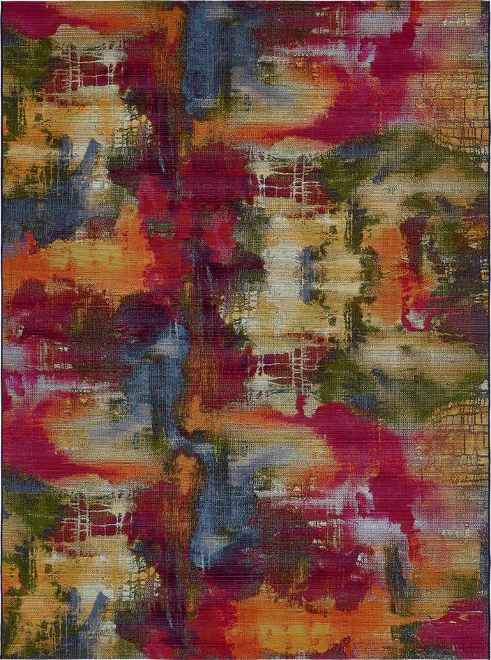 Detail image of 8' x 11' 4 Easy-Clean Modern Indoor / Outdoor Rug