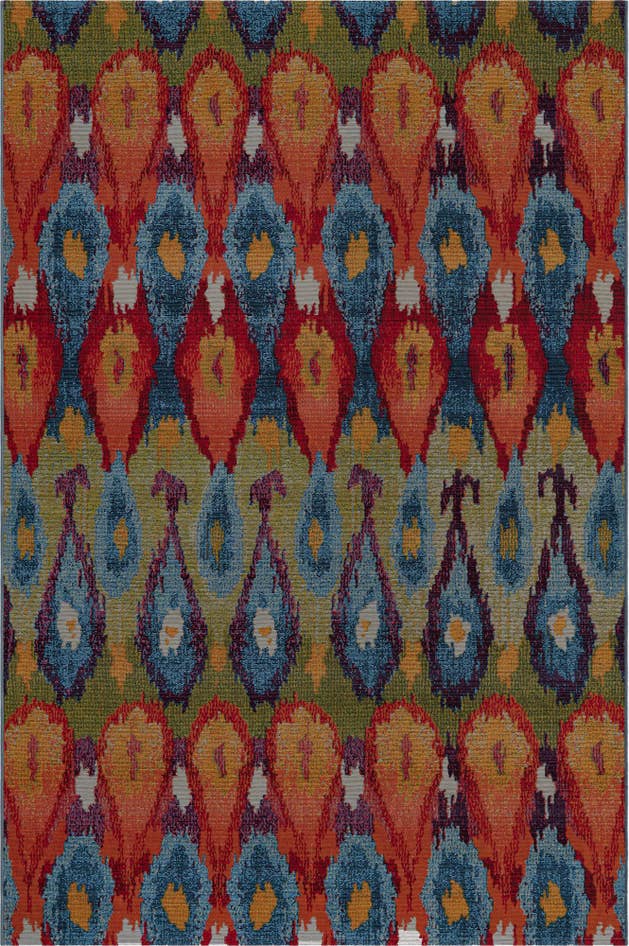 Detail image of 5' 3 x 8' Easy-Clean Modern Indoor / Outdoor Rug