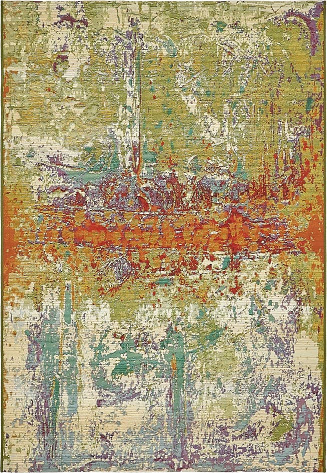 Detail image of 4' x 6' Easy-Clean Modern Indoor / Outdoor Rug