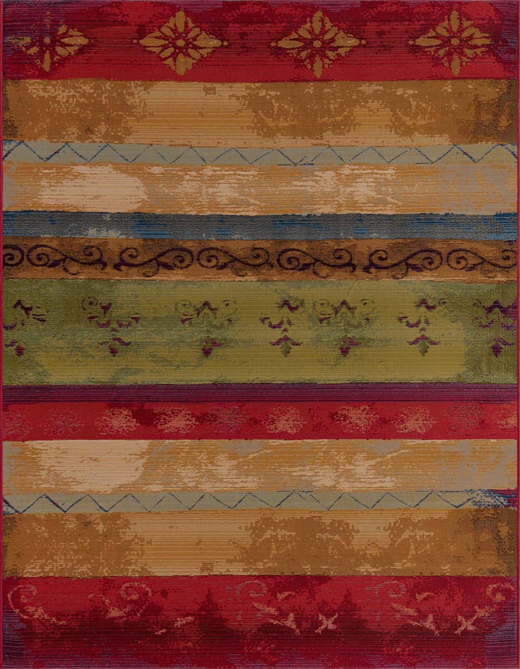 Detail image of 5' 3 x 8' Easy-Clean Modern Indoor / Outdoor Rug