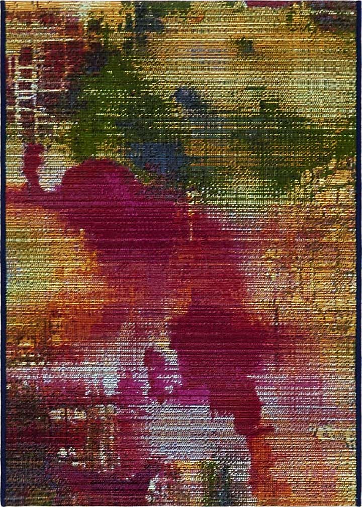 2' 2 x 3' Easy-Clean Modern Indoor / Outdoor Rug