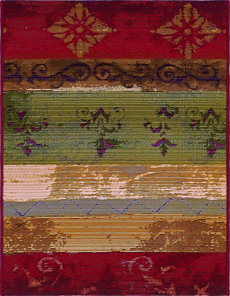 Detail image of 2' 2 x 3' Easy-Clean Modern Indoor / Outdoor Rug