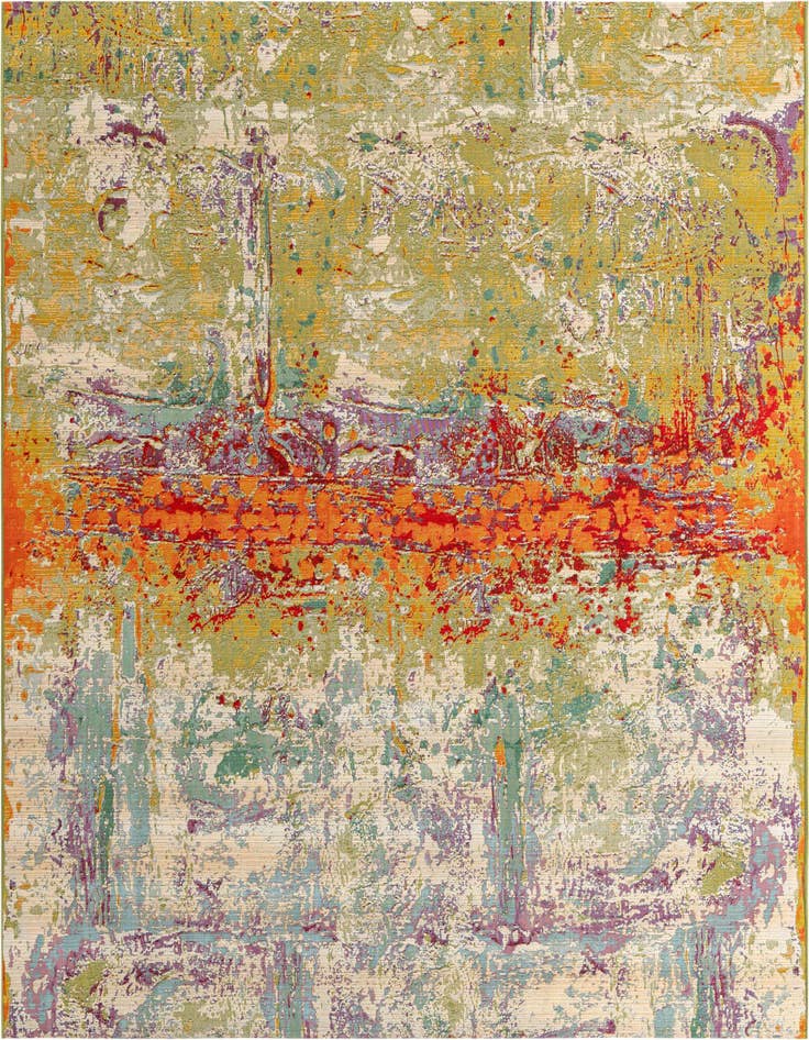 Detail image of 7' x 10' Easy-Clean Modern Indoor / Outdoor Rug