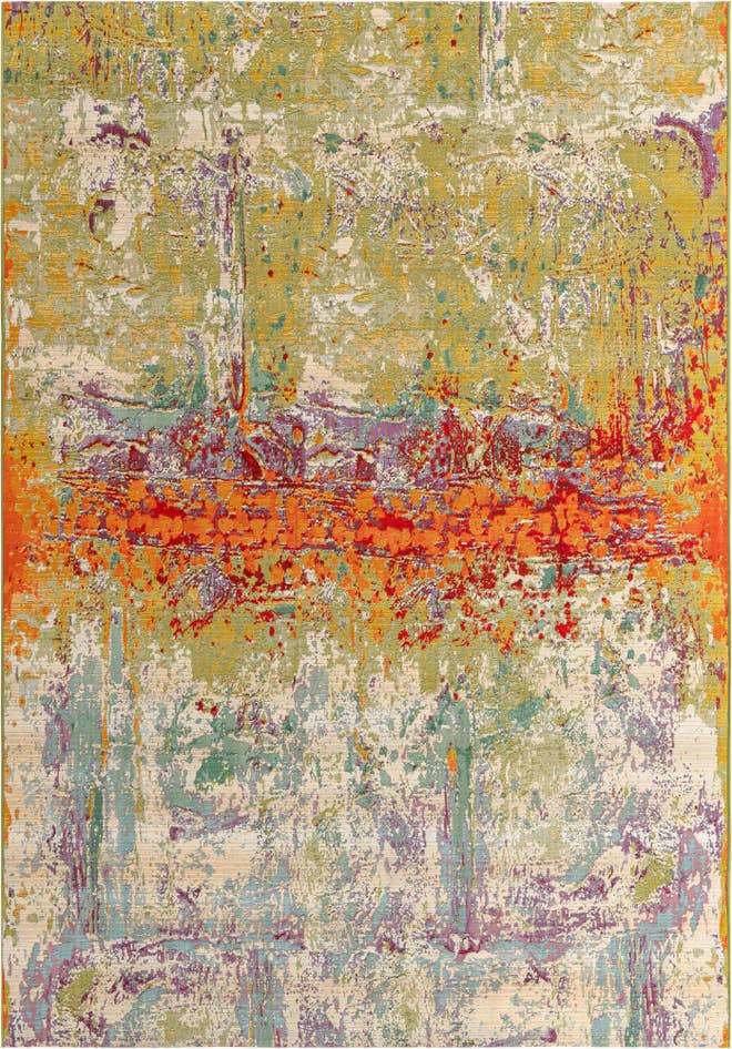 Detail image of 7' x 10' Easy-Clean Modern Indoor / Outdoor Rug