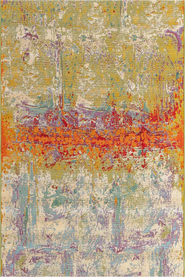 Detail image of 6' x 9' Easy-Clean Modern Indoor / Outdoor Rug