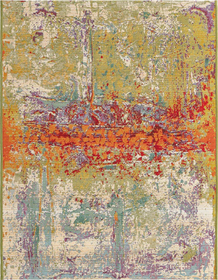 Detail image of 3' 3 x 5' 3 Easy-Clean Modern Indoor / Outdoor Rug