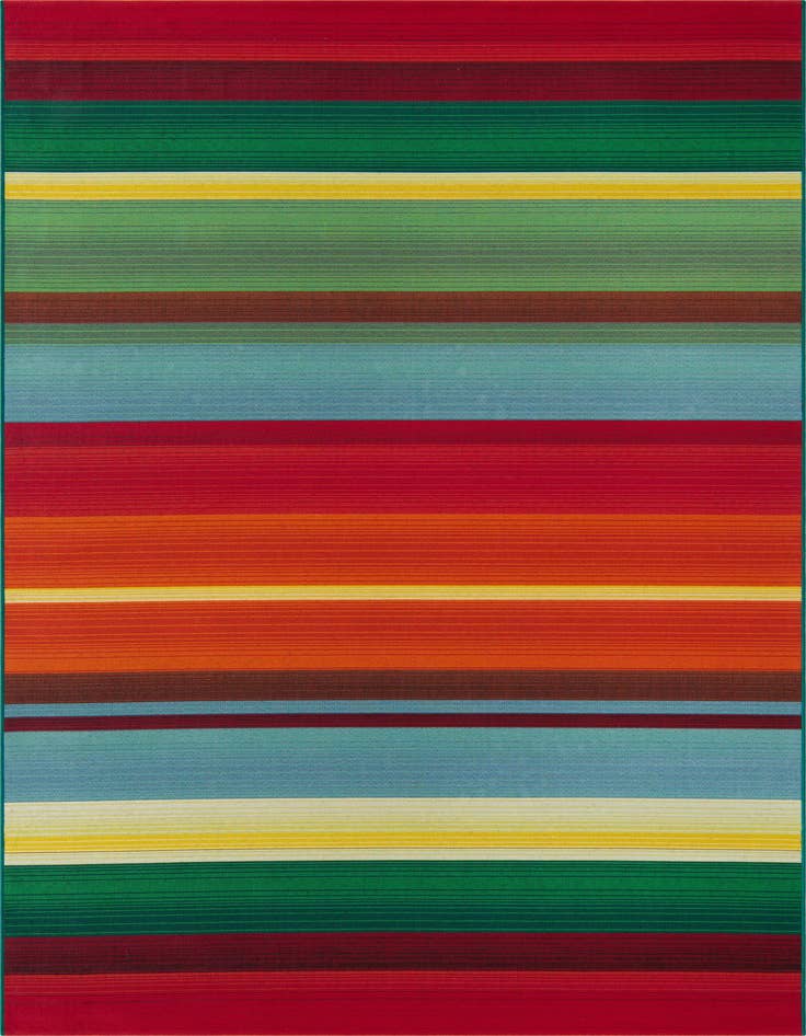 Detail image of 5' 3 x 8' Easy-Clean Modern Indoor / Outdoor Rug
