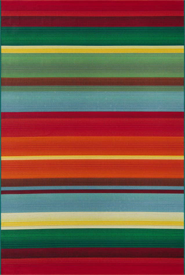 Detail image of 5' 3 x 8' Easy-Clean Modern Indoor / Outdoor Rug