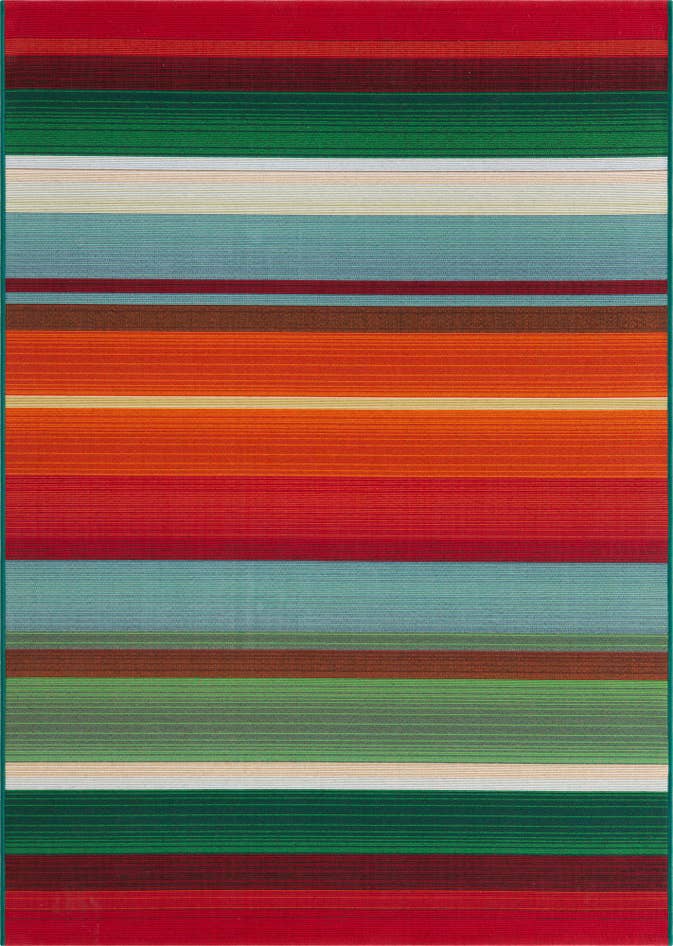 Detail image of 4' x 6' Easy-Clean Modern Indoor / Outdoor Rug