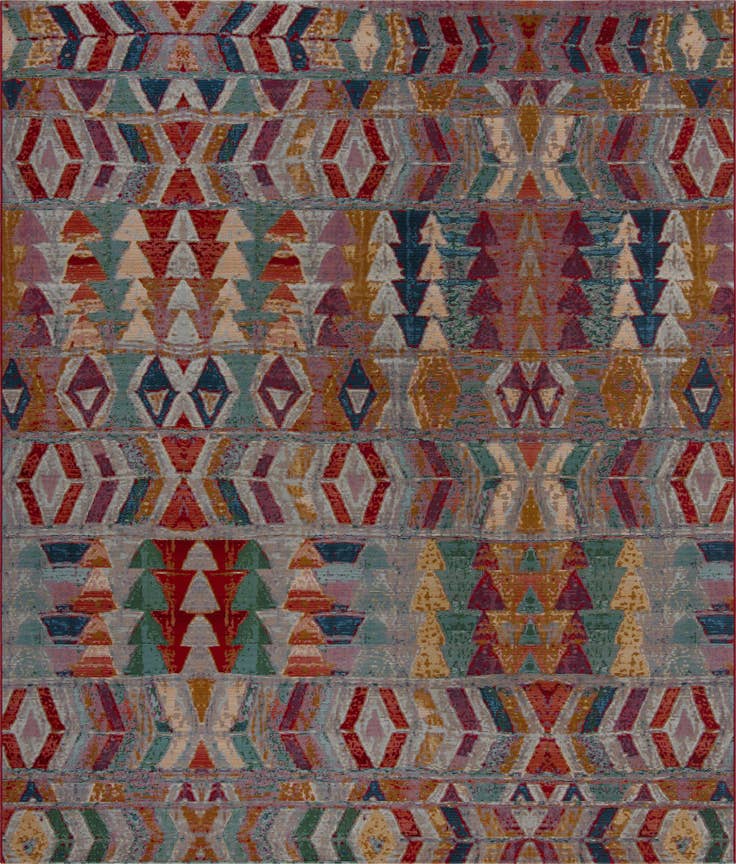 Detail image of 10' x 12' Easy-Clean Modern Indoor / Outdoor Rug