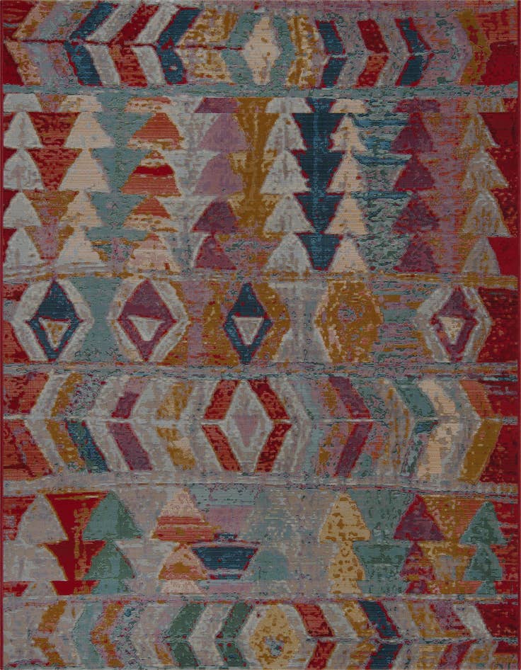 Detail image of 5' 3 x 8' Easy-Clean Modern Indoor / Outdoor Rug