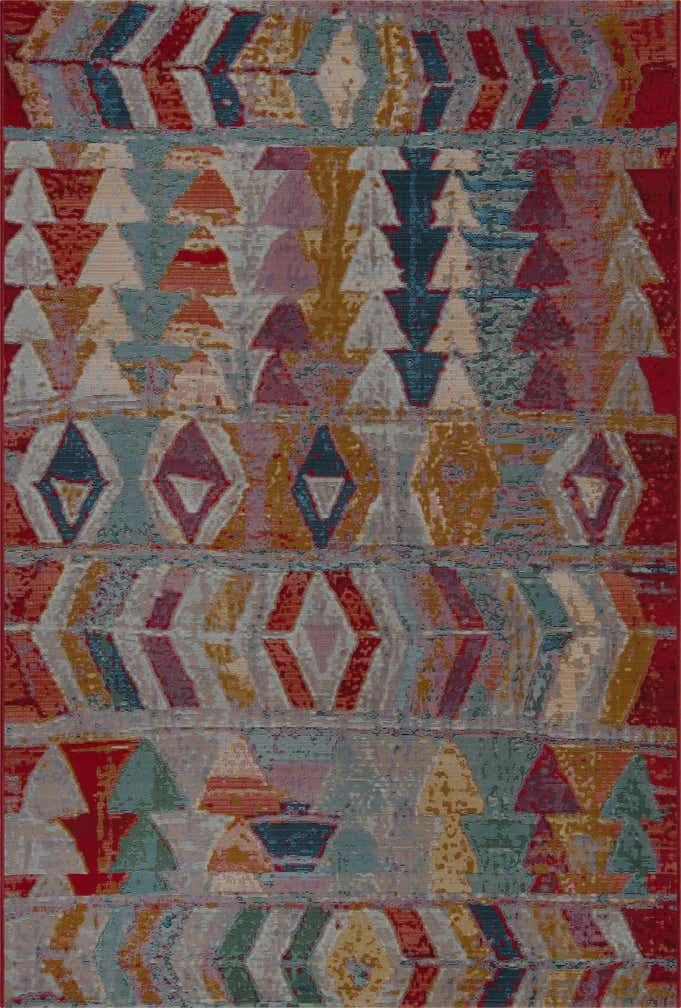 5' 3 x 8' Easy-Clean Modern Indoor / Outdoor Rug