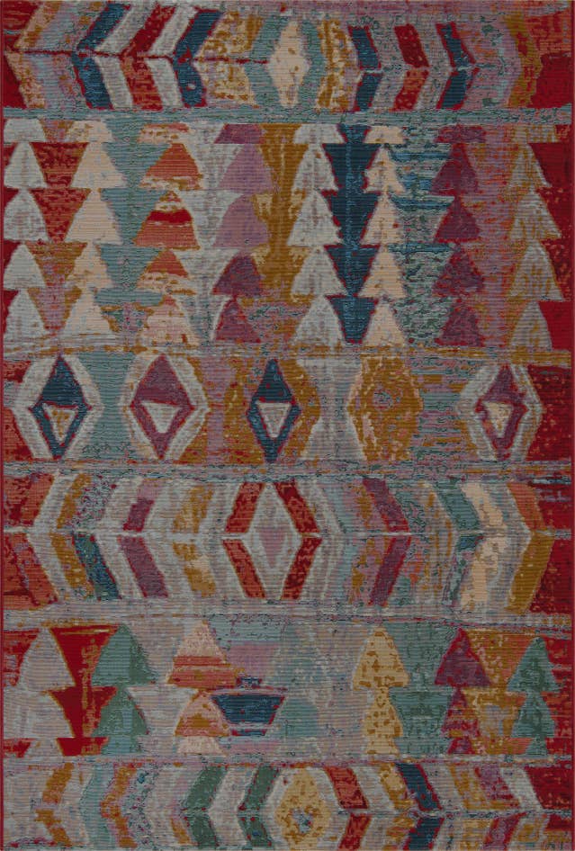 Detail image of 5' 3 x 8' Easy-Clean Modern Indoor / Outdoor Rug
