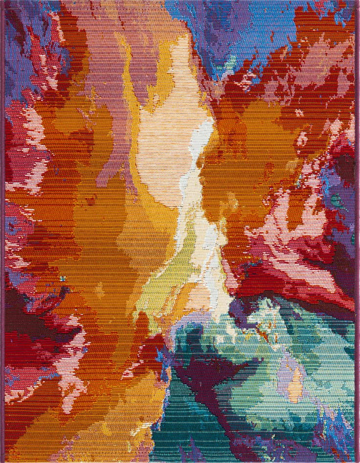 Detail image of 2' x 3' Easy-Clean Modern Indoor / Outdoor Rug