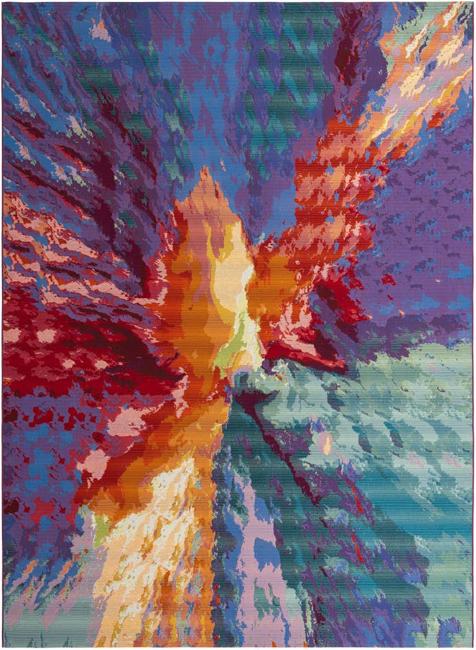 Detail image of 10' x 14' Easy-Clean Modern Indoor / Outdoor Rug