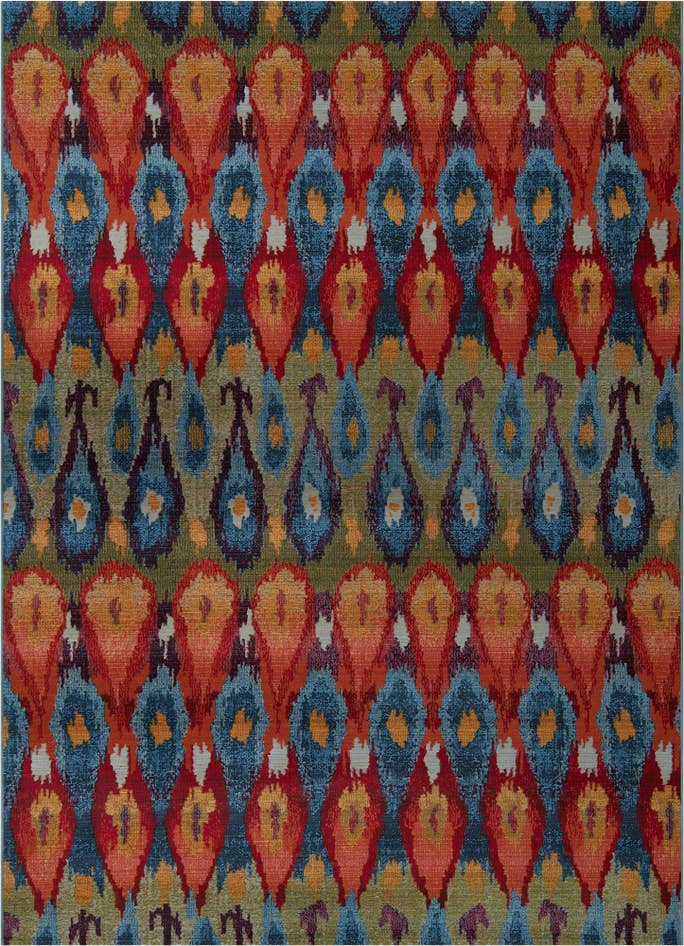Detail image of 7' x 10' Easy-Clean Modern Indoor / Outdoor Rug