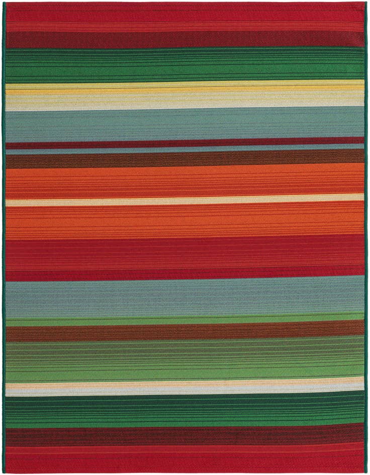 Detail image of 3' 3 x 5' 3 Easy-Clean Modern Indoor / Outdoor Rug