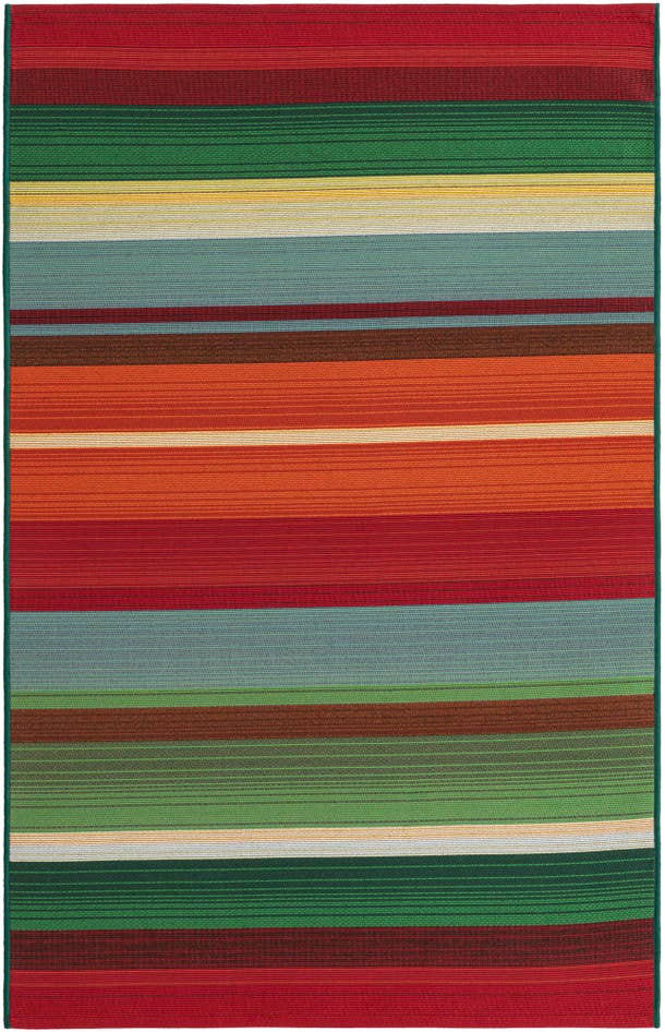 Detail image of 3' 3 x 5' 3 Easy-Clean Modern Indoor / Outdoor Rug