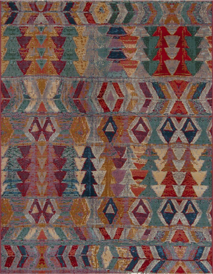Detail image of 7' x 10' Easy-Clean Modern Indoor / Outdoor Rug