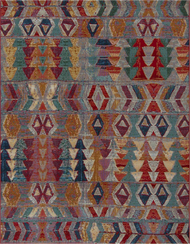 Detail image of 7' 10 x 11' Easy-Clean Modern Indoor / Outdoor Rug