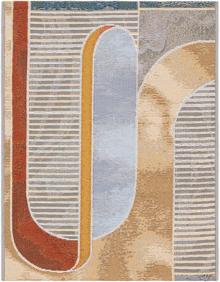 Detail image of 2' x 3' 1 Easy-Clean Modern Indoor / Outdoor Rug