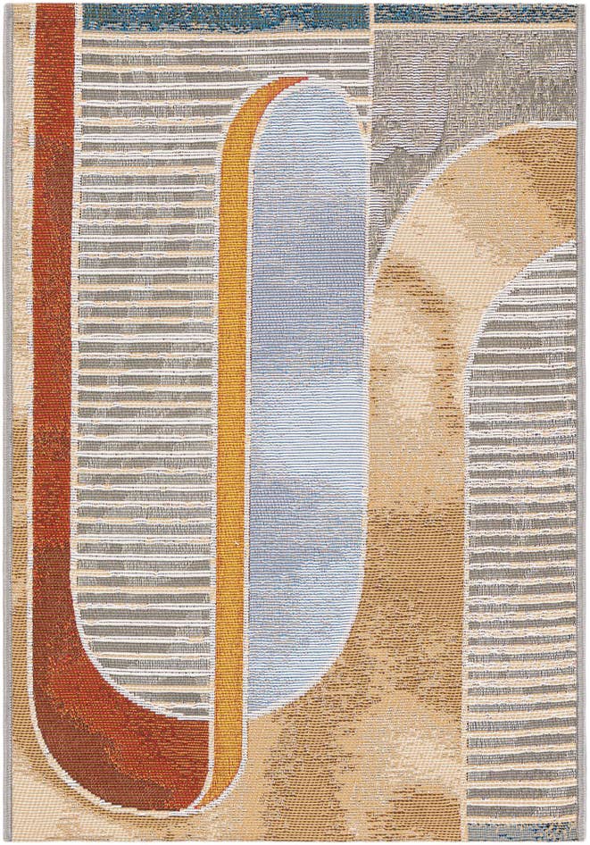 Detail image of 2' x 3' 1 Easy-Clean Modern Indoor / Outdoor Rug