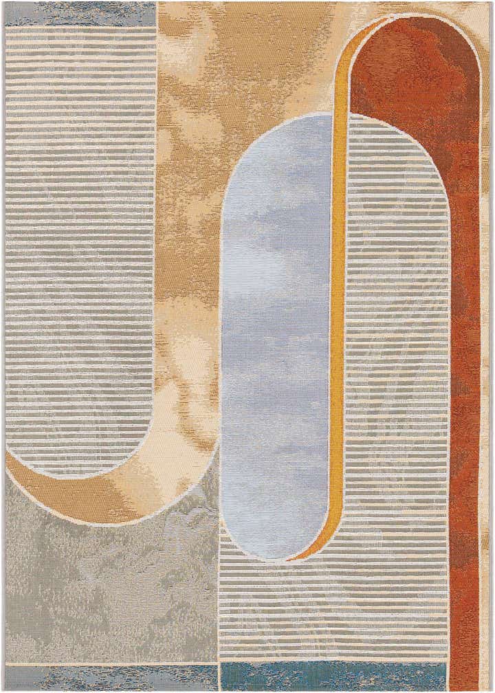 4' 1 x 6' 1 Easy-Clean Modern Indoor / Outdoor Rug