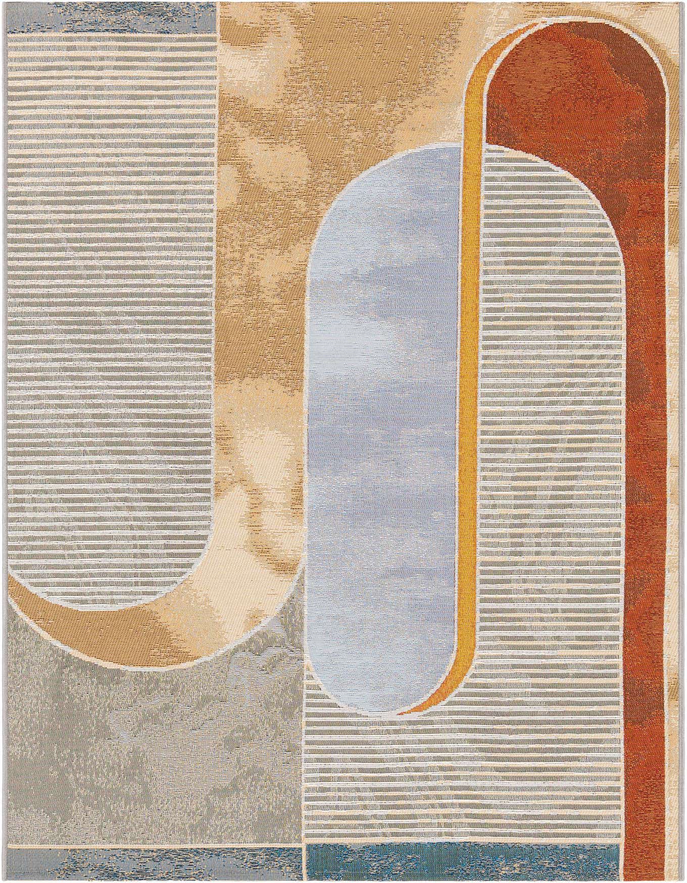4' 1 x 6' 1 Easy-Clean Modern Indoor / Outdoor Rug