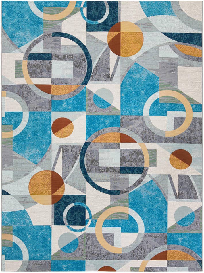 Detail image of 9' x 12' Easy-Clean Modern Indoor / Outdoor Rug