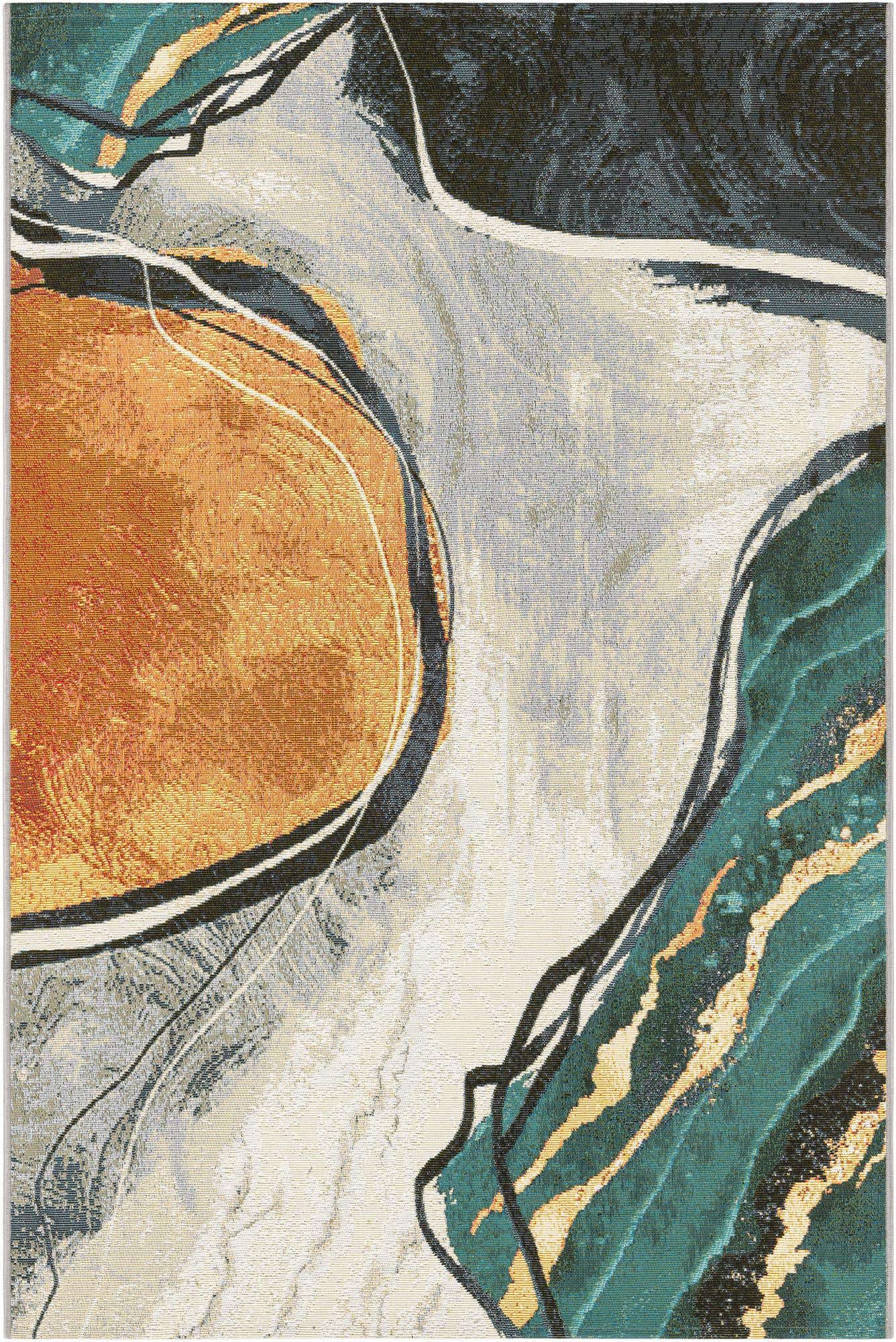 4' 1 x 6' 1 Easy-Clean Modern Indoor / Outdoor Rug