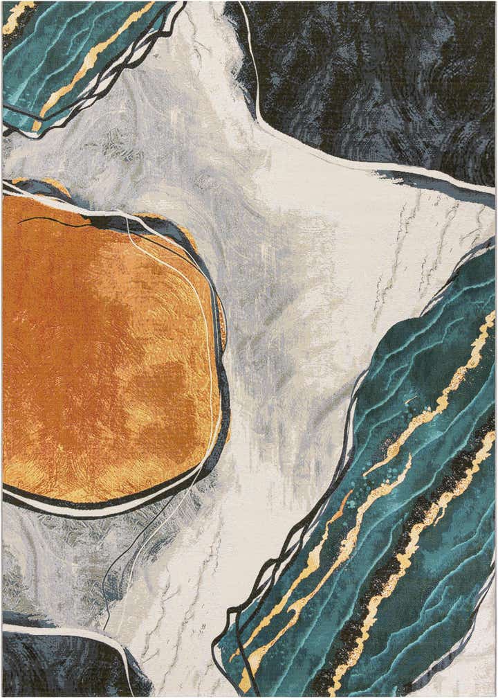 9' x 12' Easy-Clean Modern Indoor / Outdoor Rug
