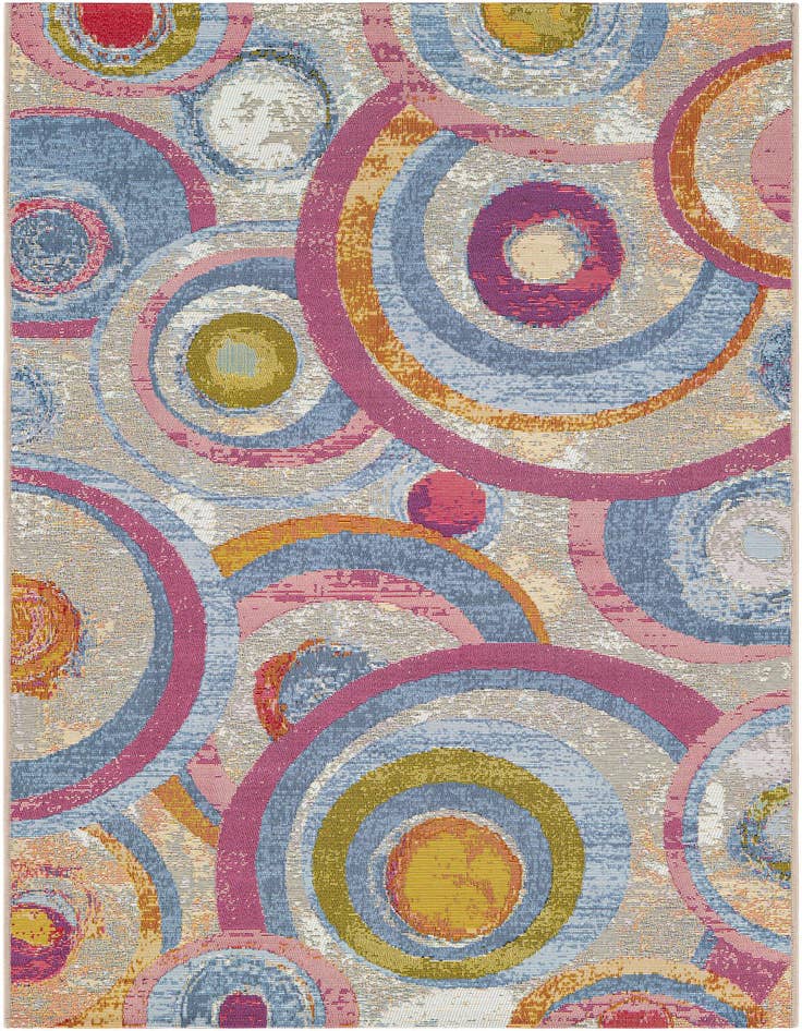 Detail image of 4' x 6' Easy-Clean Modern Indoor / Outdoor Rug
