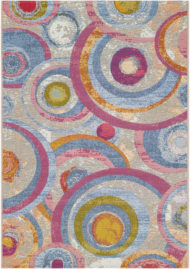 Detail image of 4' x 6' Easy-Clean Modern Indoor / Outdoor Rug