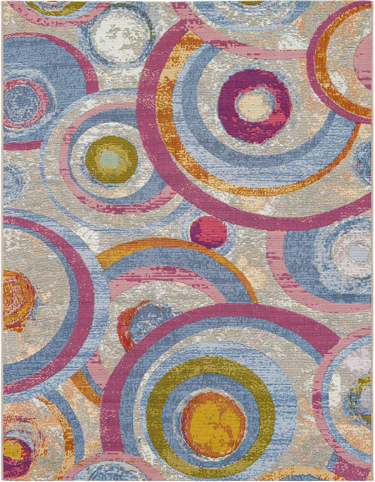 Detail image of 5' x 7' Easy-Clean Modern Indoor / Outdoor Rug