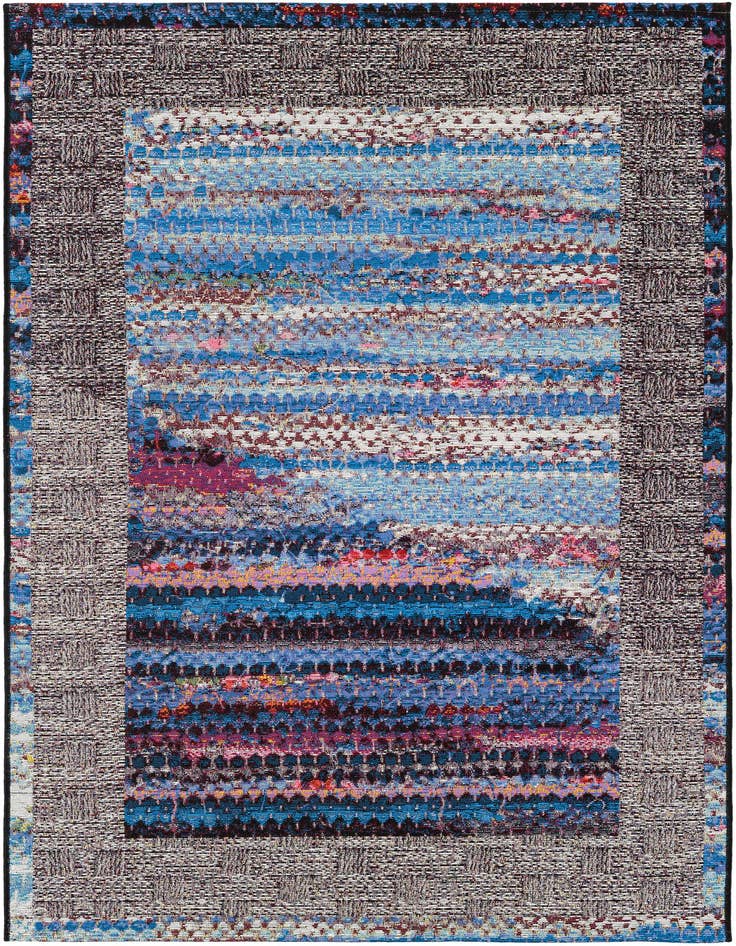 Detail image of 4' x 6' Easy-Clean Modern Indoor / Outdoor Rug