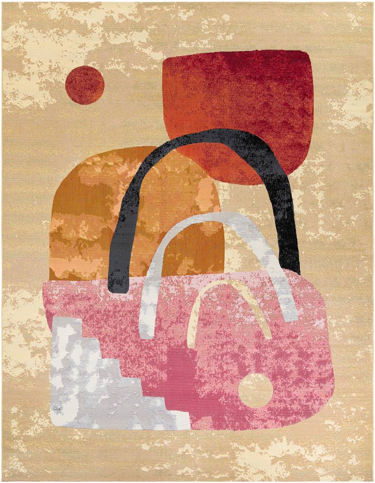 Detail image of 10' x 14' Easy-Clean Modern Indoor / Outdoor Rug