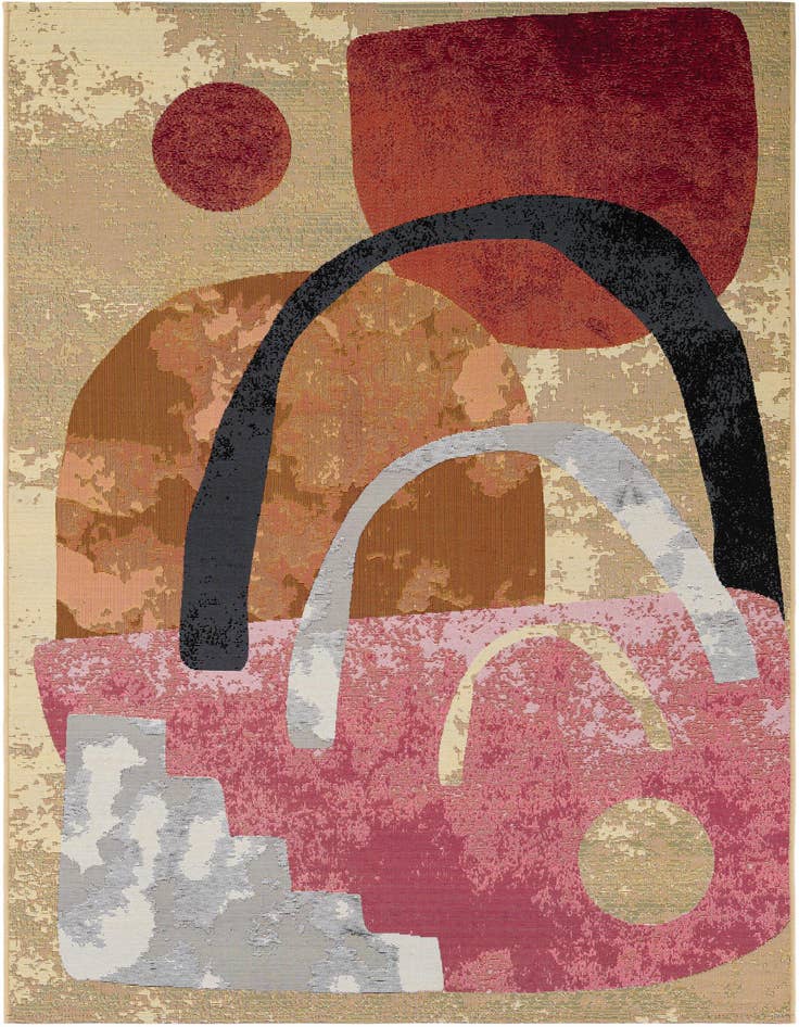 Detail image of 5' x 8' Easy-Clean Modern Indoor / Outdoor Rug